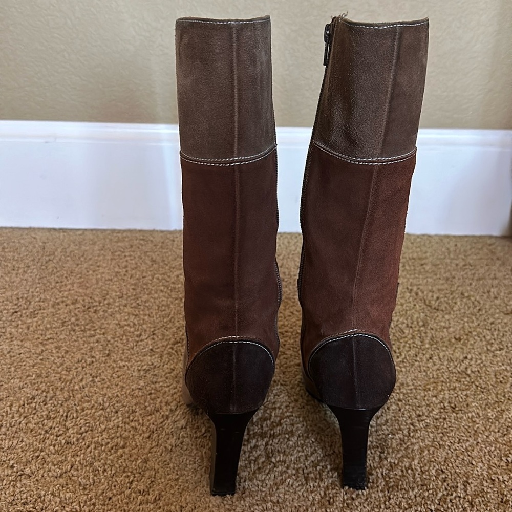 Via Spiga Patchwork Boots, Brown, 8.5 - image 4